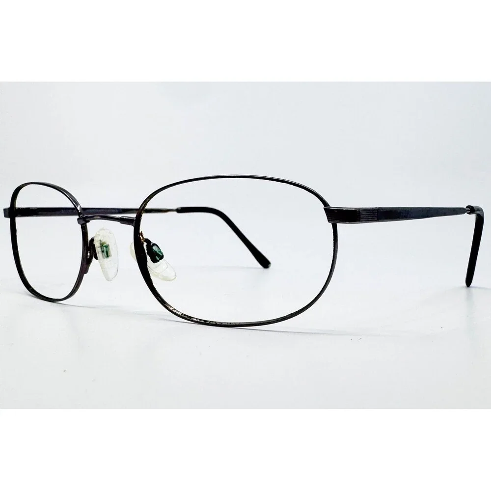 Marchon Autoflex 55 Eyeglasses Mens Gunmetal Flexon Oval Frames 53-20-140